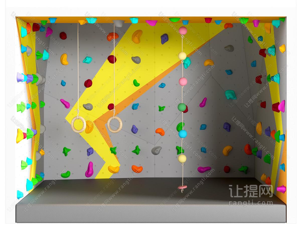 现代室内攀岩墙