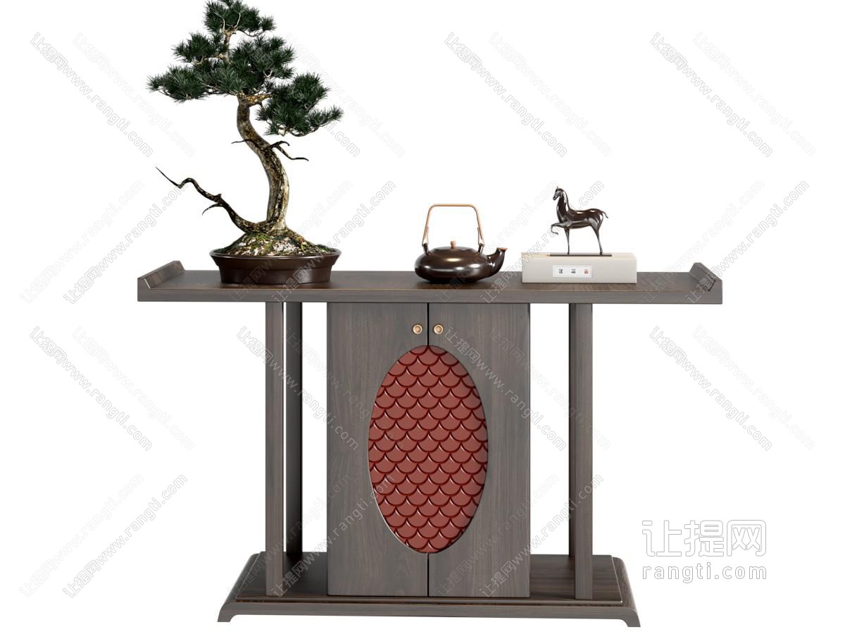 新中式玄关端景台