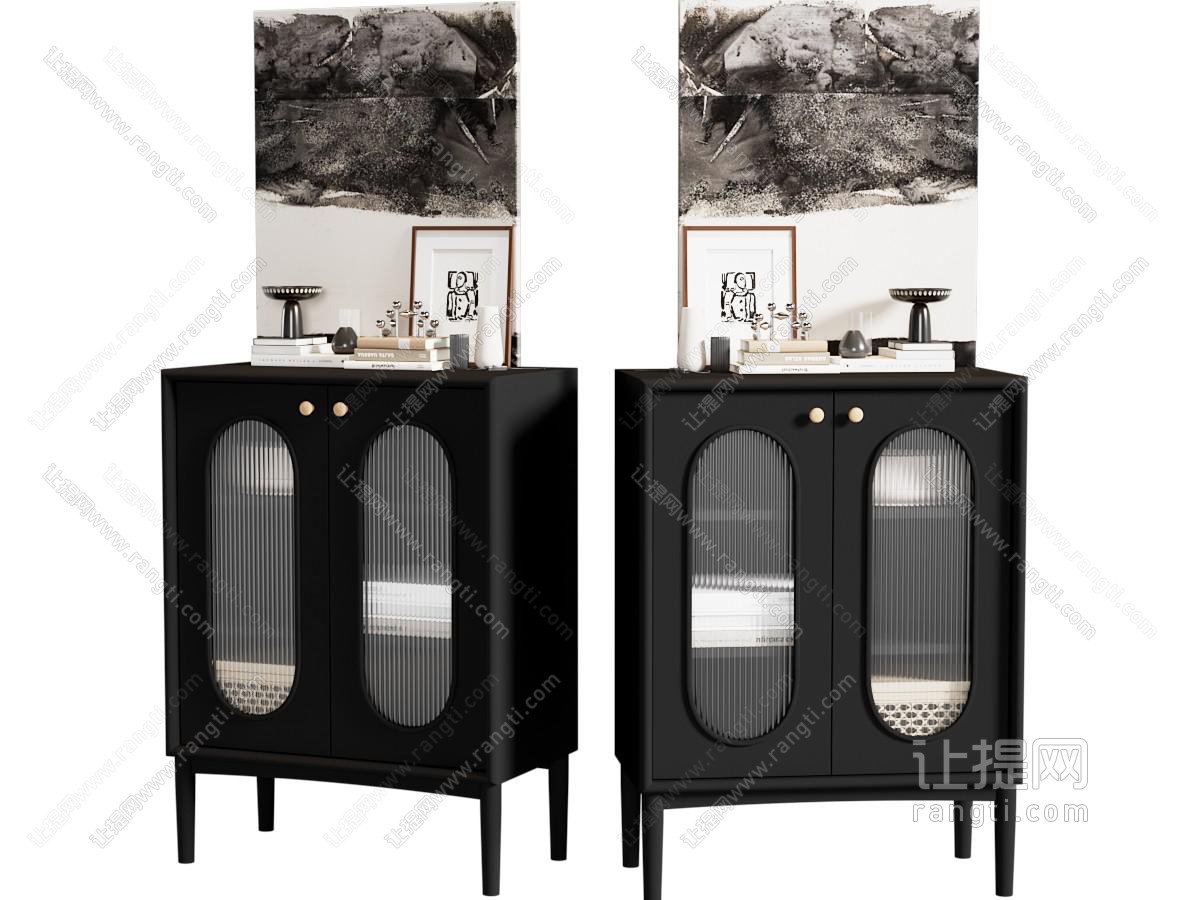 中古风矮柜 书柜