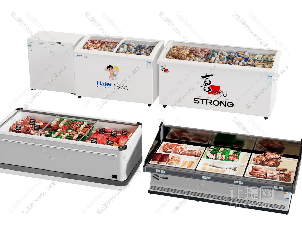 现代生鲜食品冷柜 展示柜