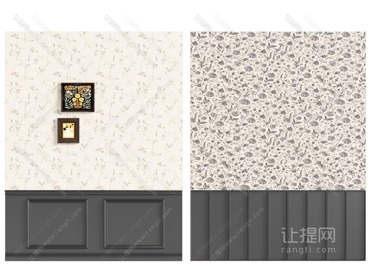法式其他墙面 法式墙砖墙裙