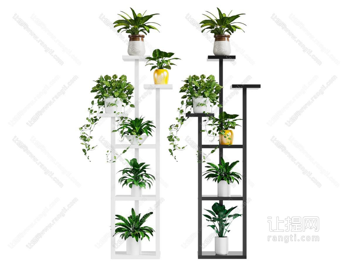 现代花架 置物架 盆栽 绿植 绿萝