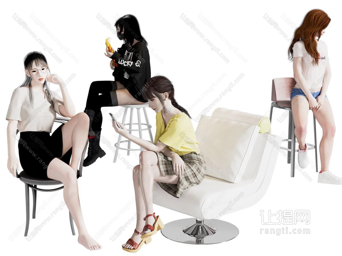 女人 模特 美女 美少女 时髦女人 数字人 虚拟人