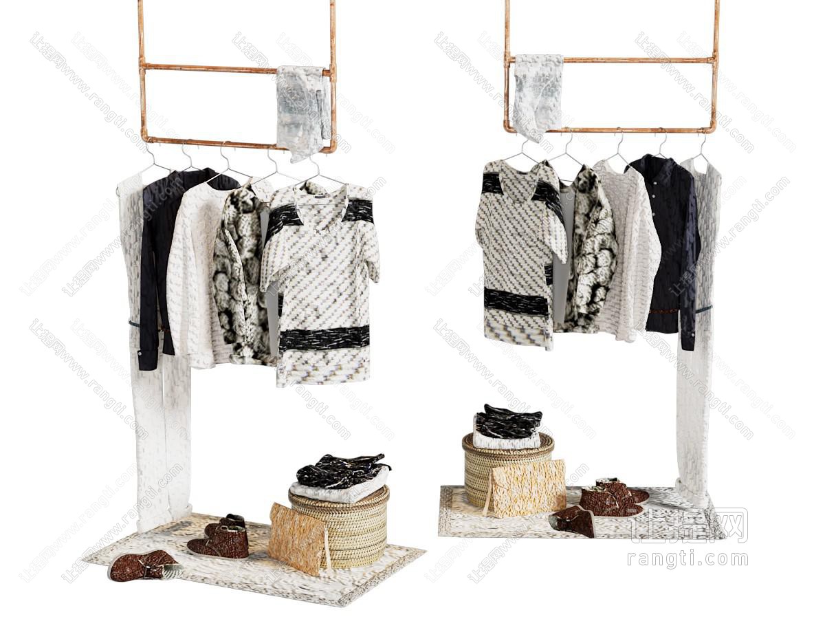现代服装衣物展示