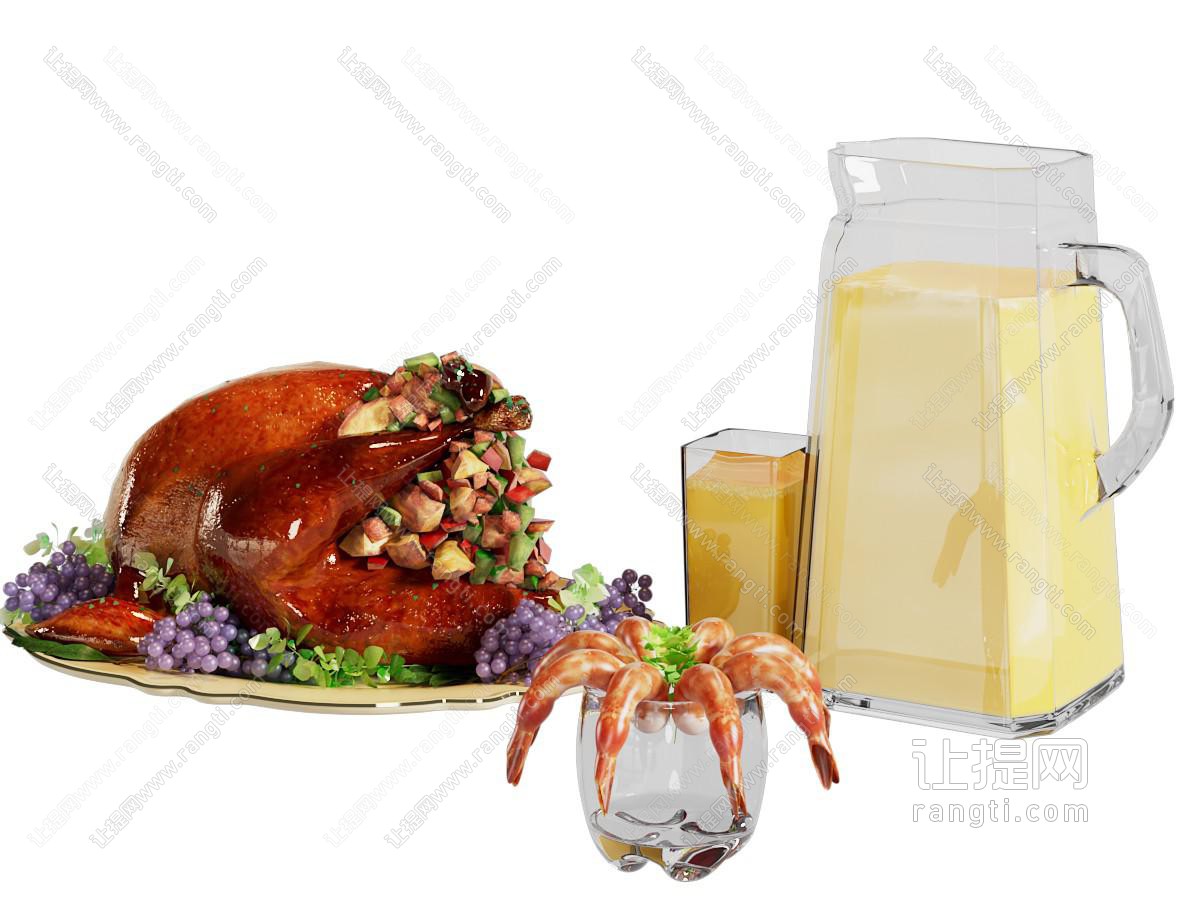 现代烤鸭食物