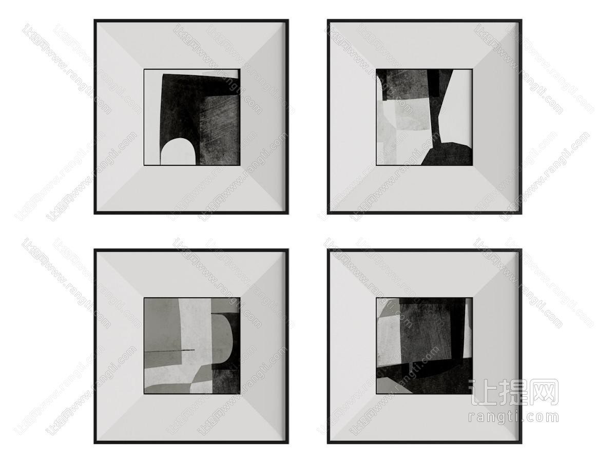 现代极简装饰画 侘寂中古风挂画 奶油风装饰画 意式挂