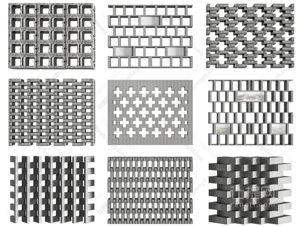 空心砖隔断 水泥砖隔断