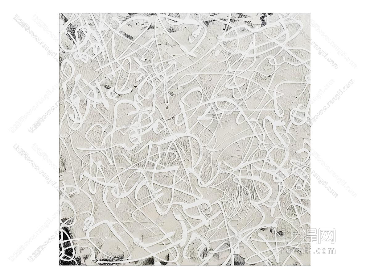 侘寂奶油抽象挂画 抽象画 肌理画 高端艺术挂画 油画