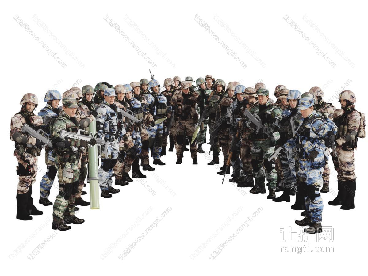 中国士兵军人战士特警武警解放军像素数字迷彩服海军空军陆军战场争斗武器