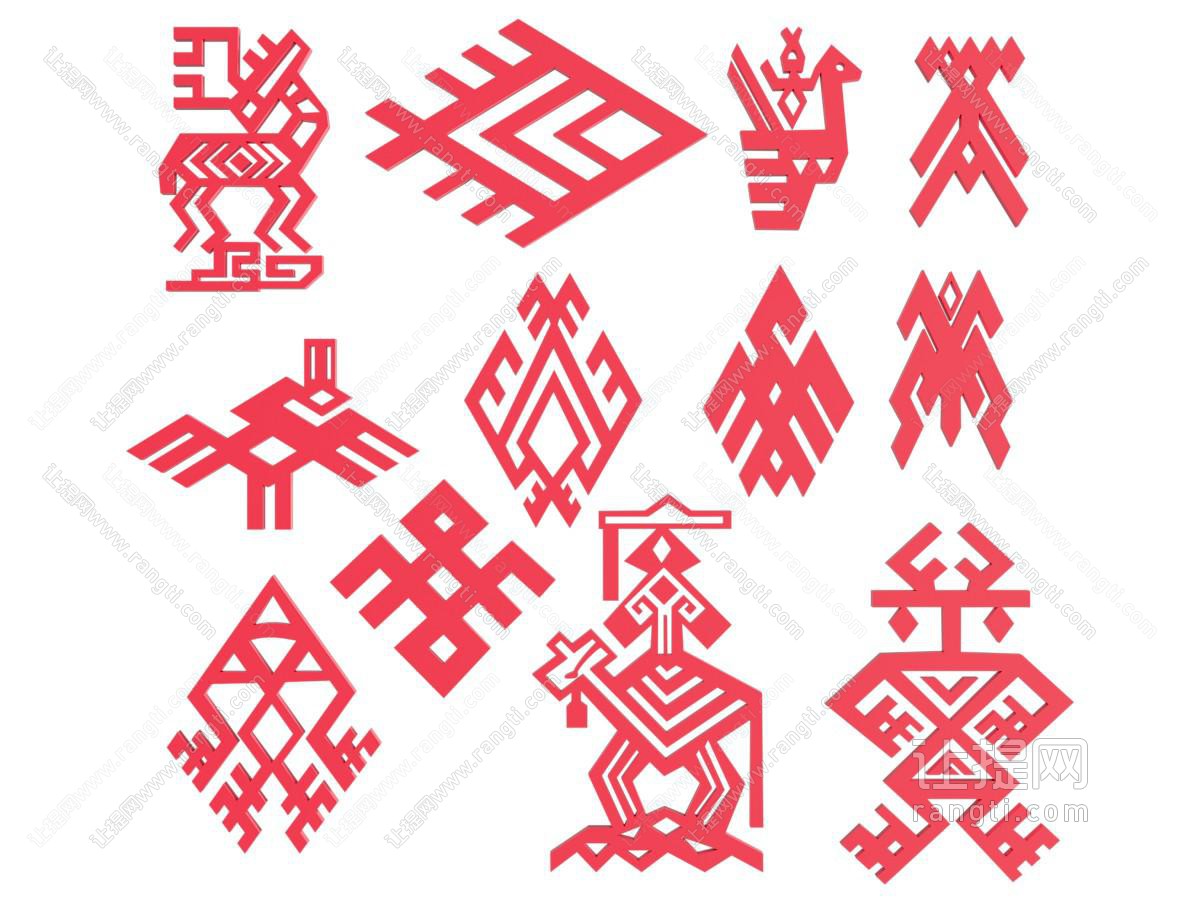 现代黎族雕花图腾