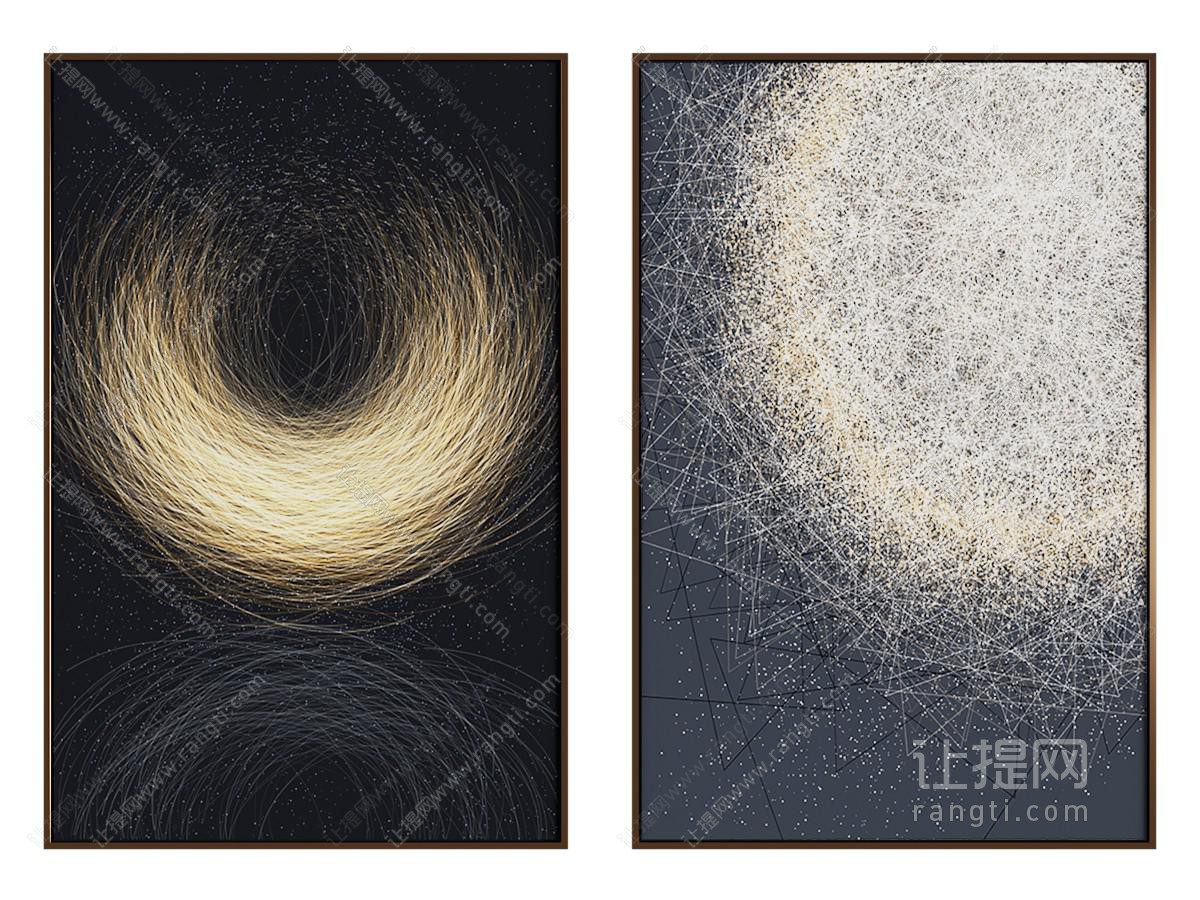 现代装饰画 艺术画 抽象画 色彩挂画 黑白挂画