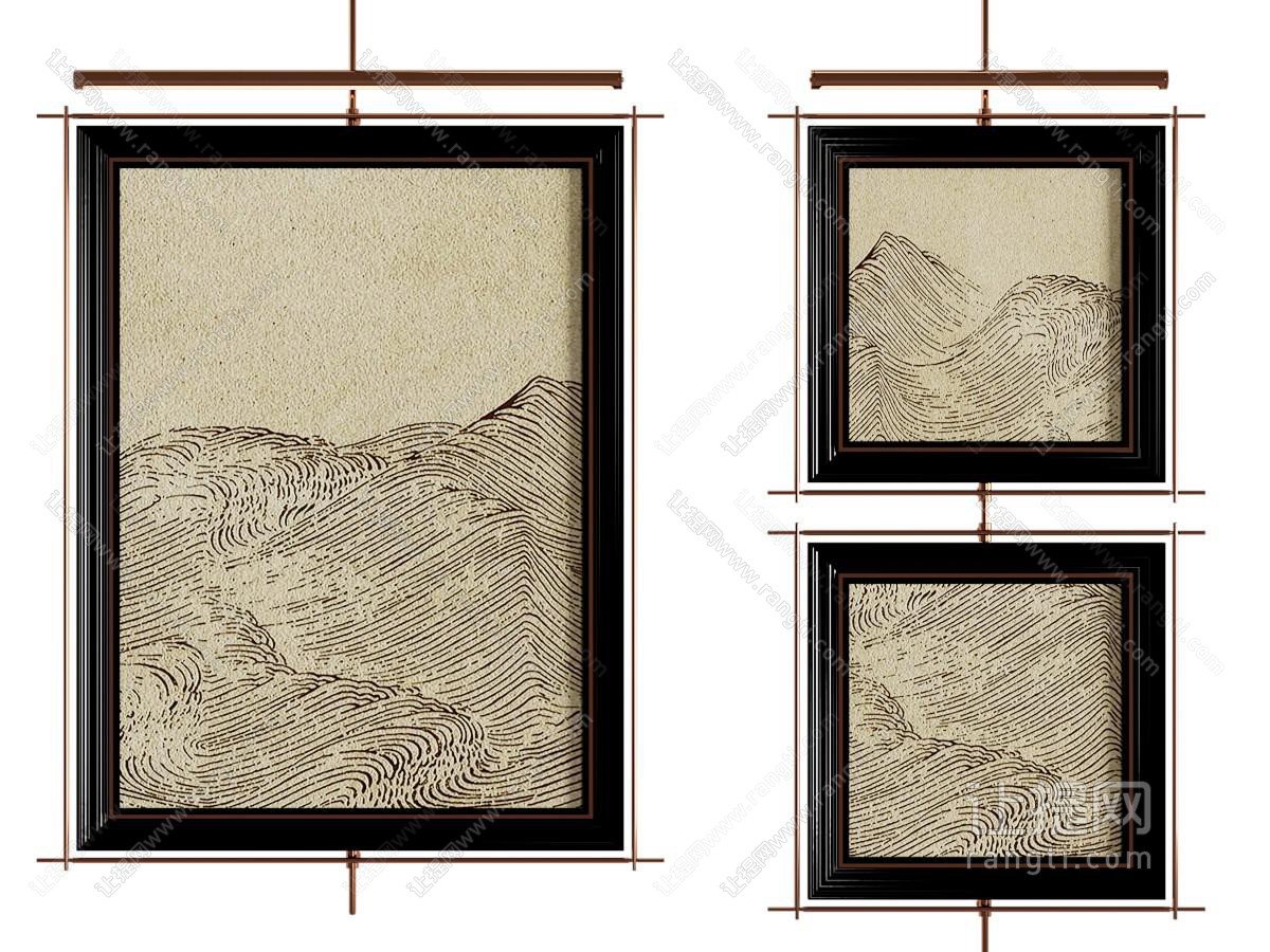新中式肌理画 装饰画