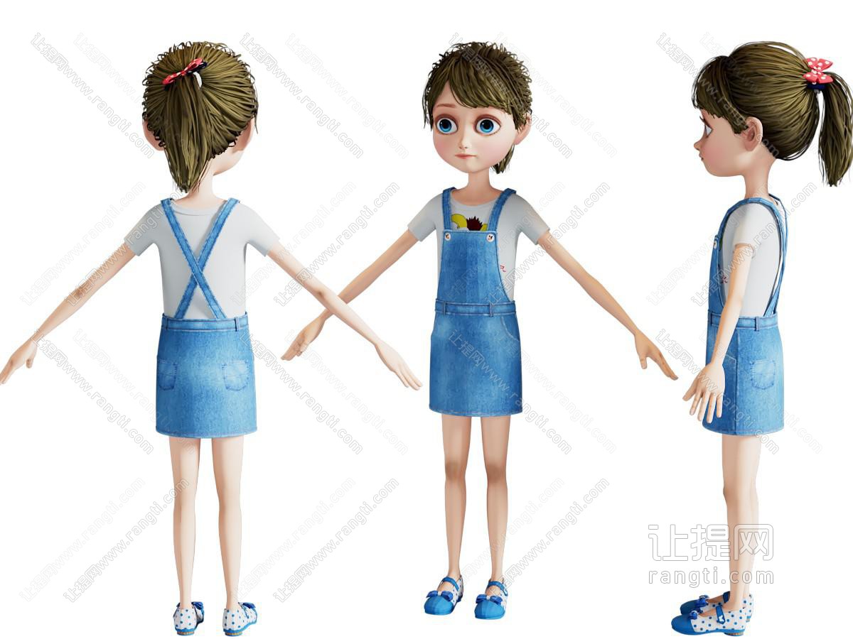 卡通美少女 女孩 小孩
