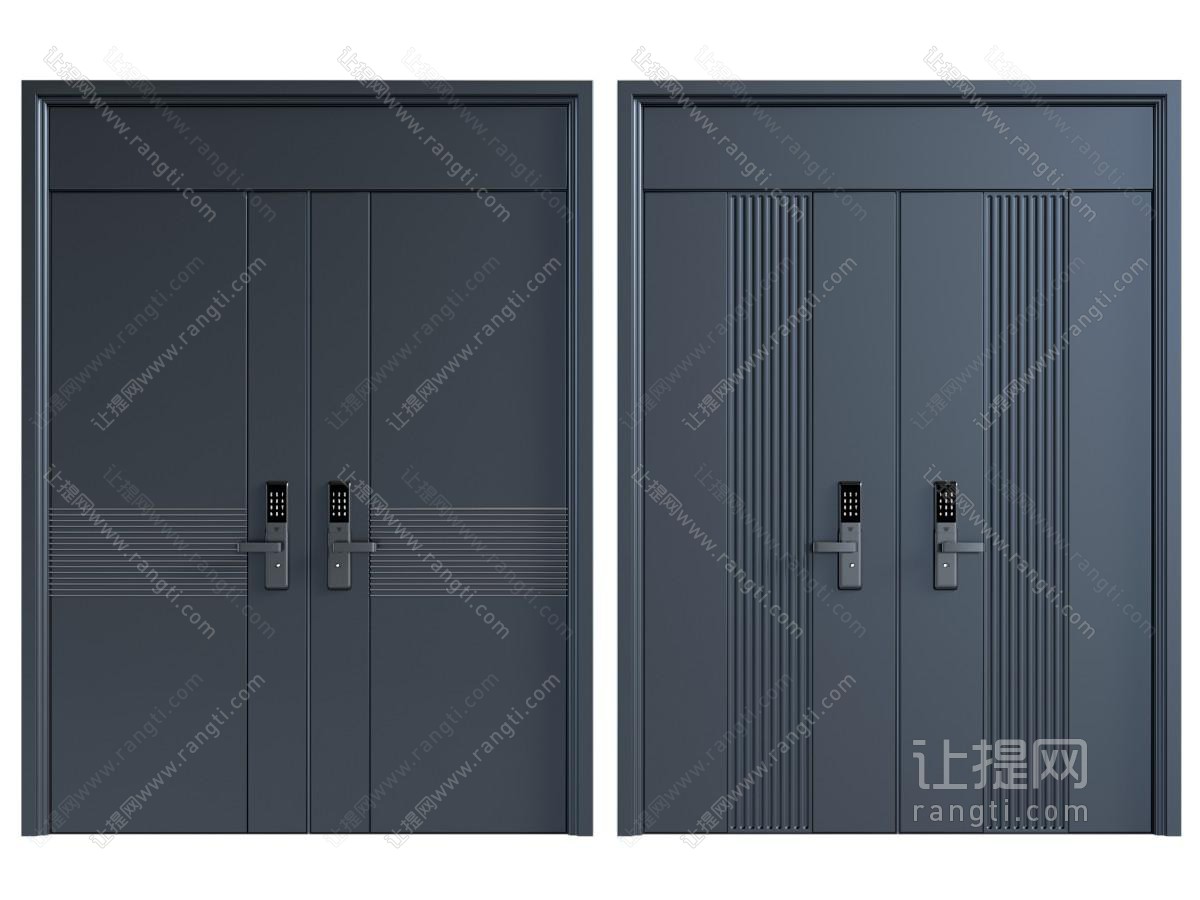 现代入户双开门