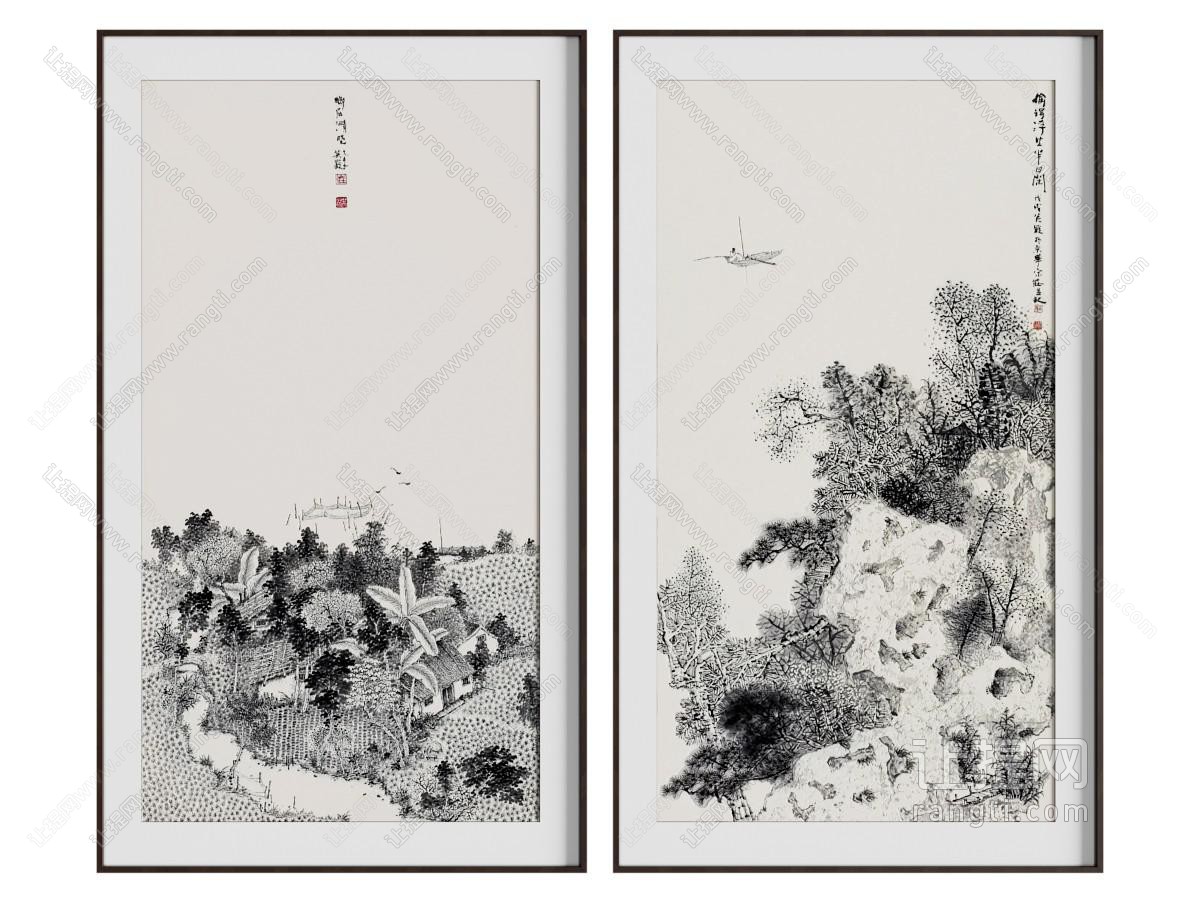 新中式挂画 水墨画