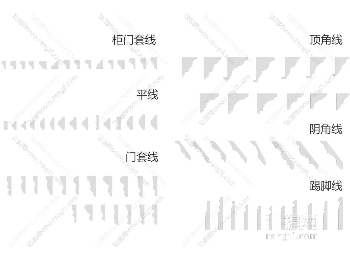 欧式线条 角线地脚线 檐口线天花角线 简欧石膏线线脚