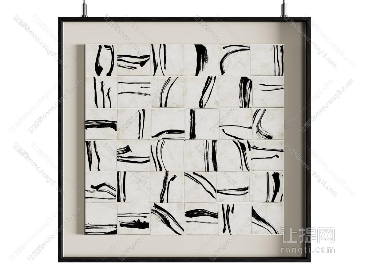 中古侘寂挂画 中古侘寂挂画 黑白挂画 复古挂画 中古风