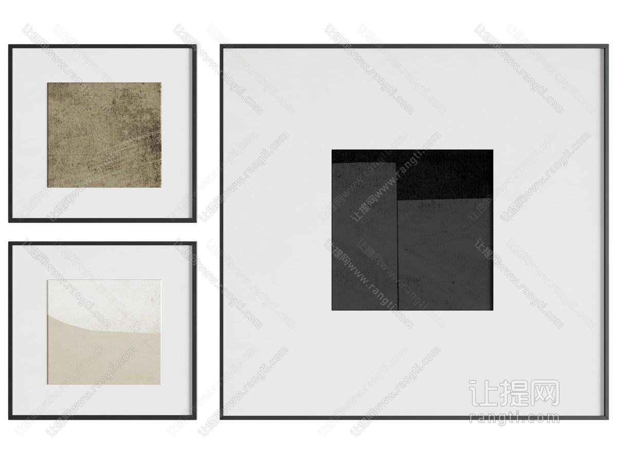 现代极简装饰画 侘寂中古风挂画