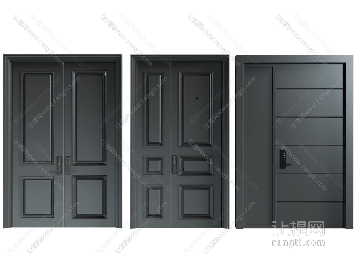 现代双开门 大门 防盗门