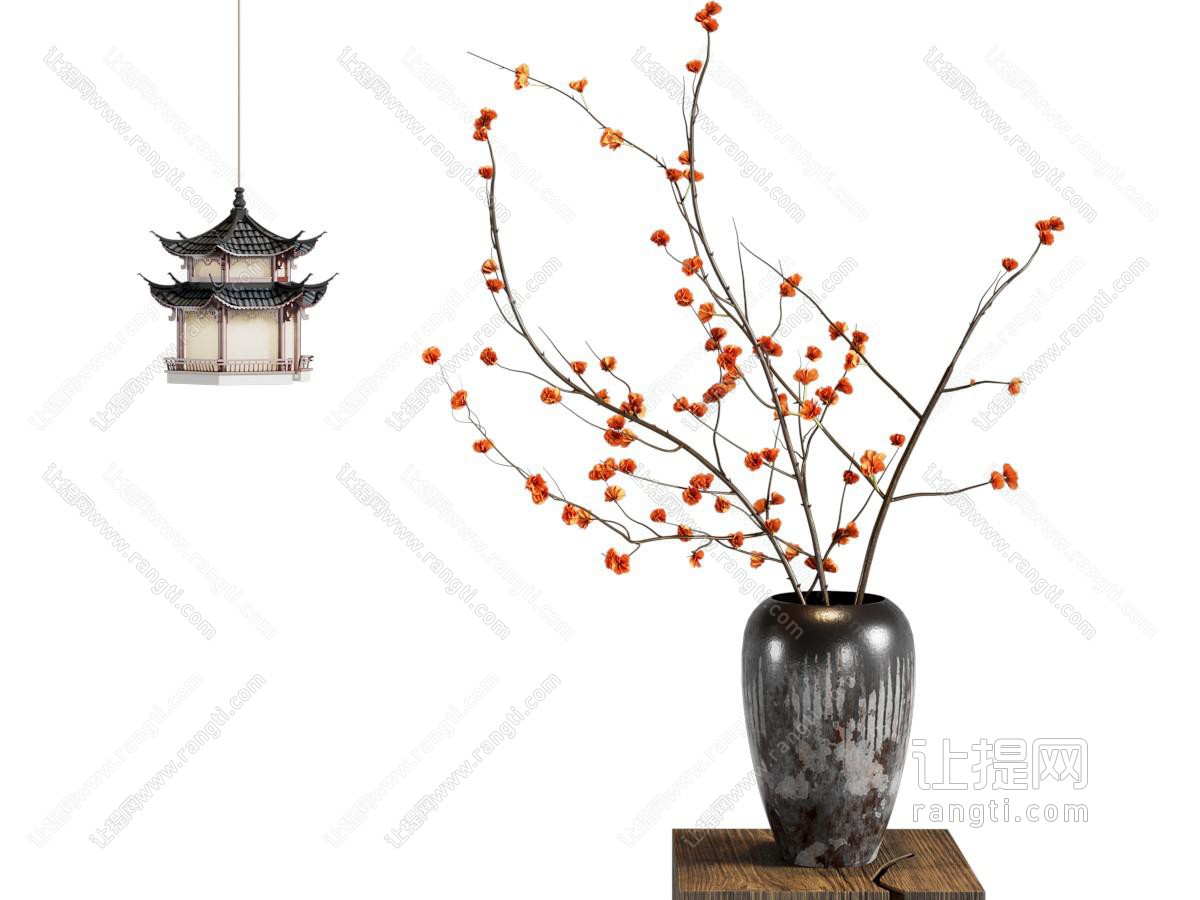 侘寂花艺 中古花艺 新中式花艺 现代花艺 花瓶