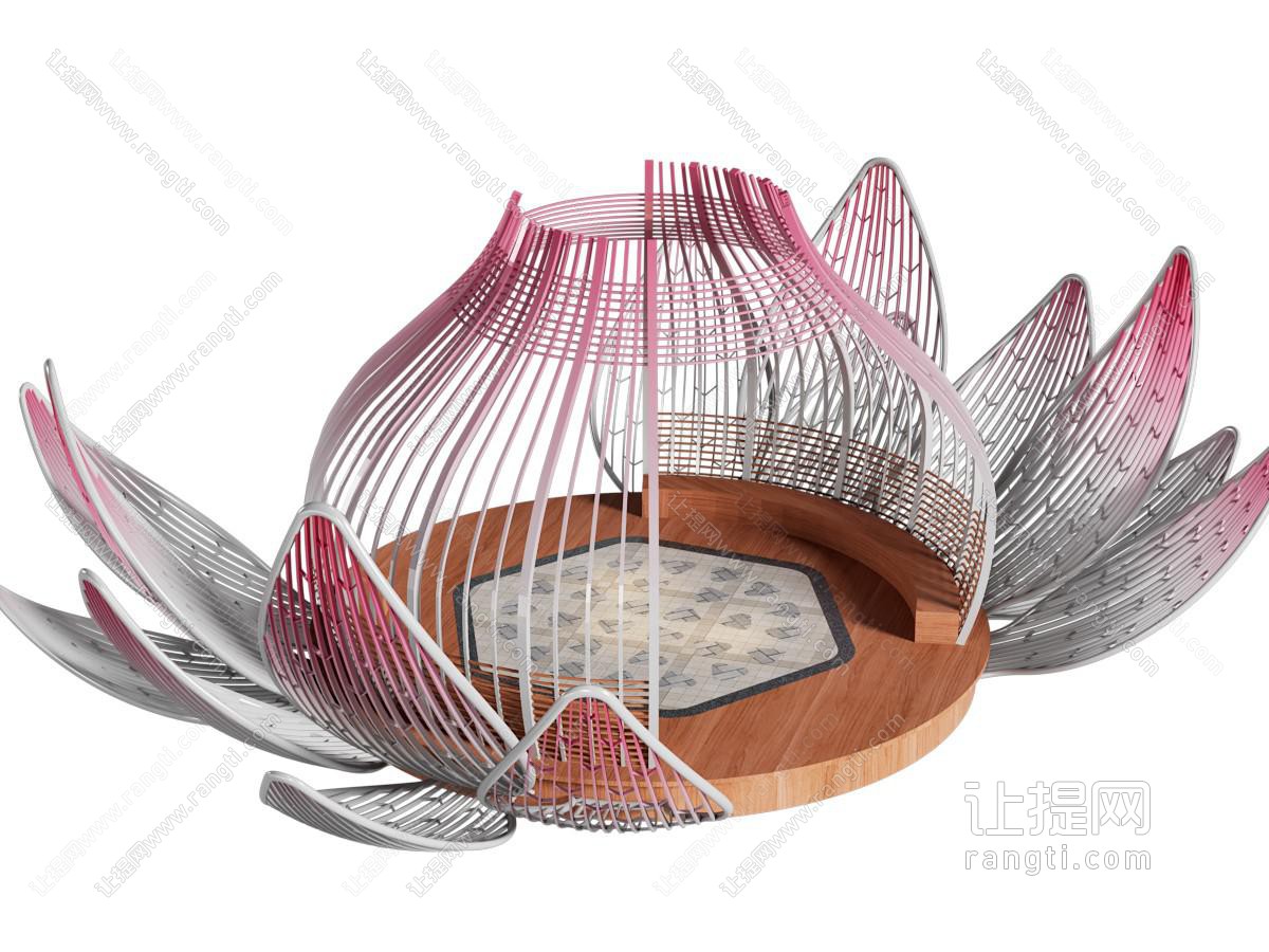 莲花雕塑 民俗小品