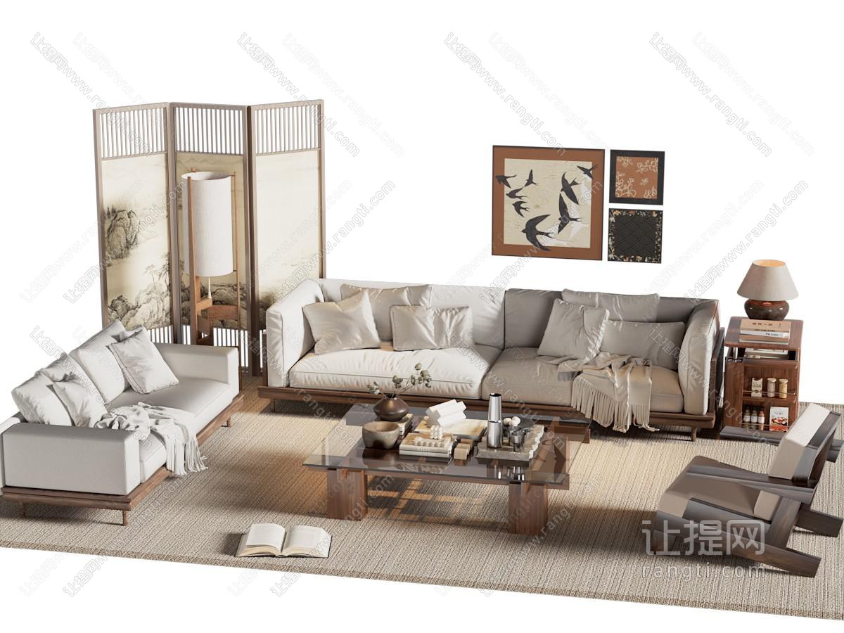 中古风沙发组合