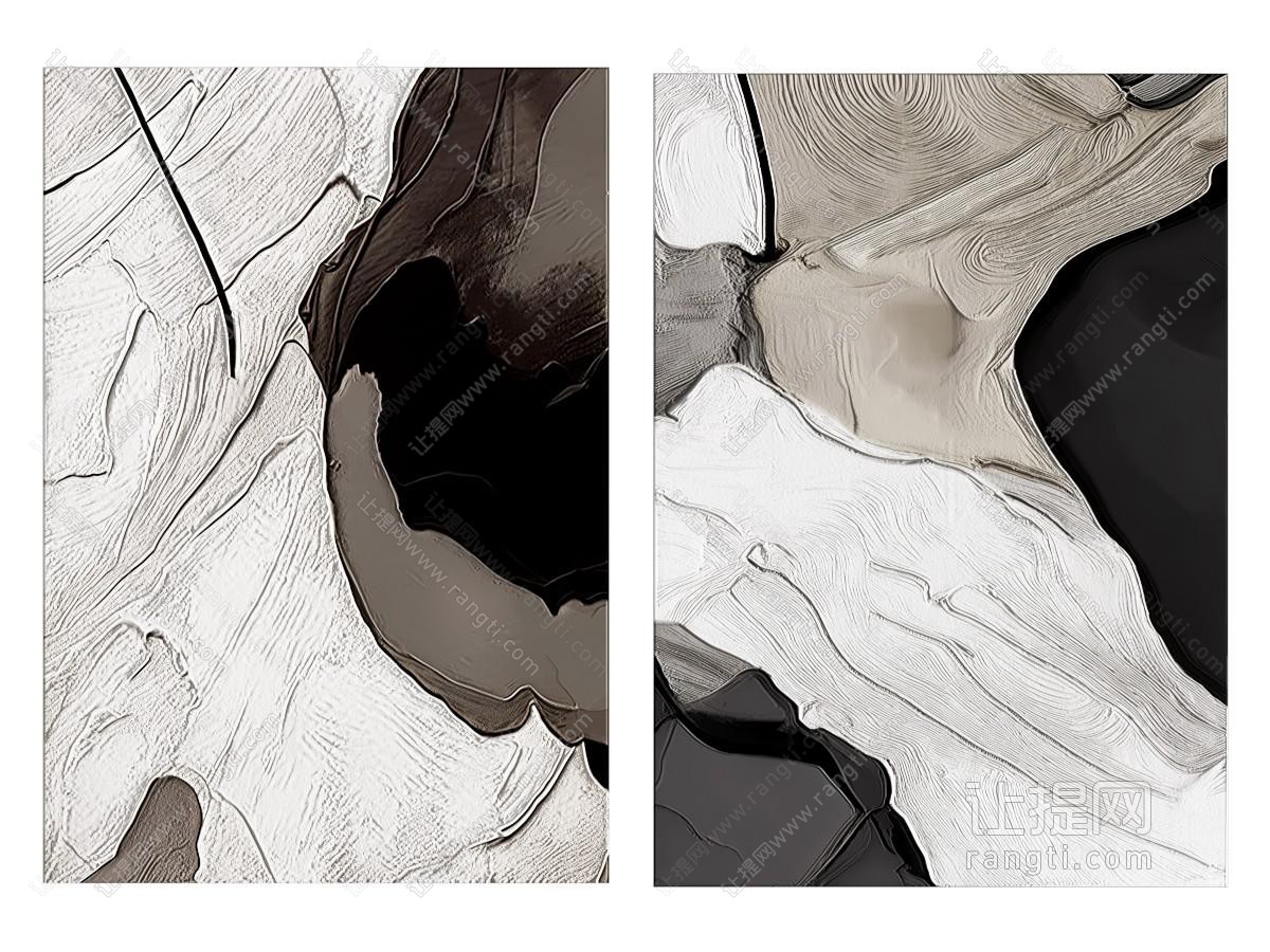 现代装饰画 抽象 油画