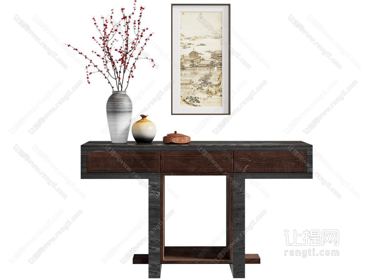 诧寂中古风花瓶花艺 插花 干支 干花 陶罐 器皿 玄关摆件