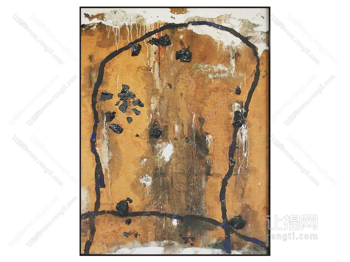 侘寂肌理画 装饰画