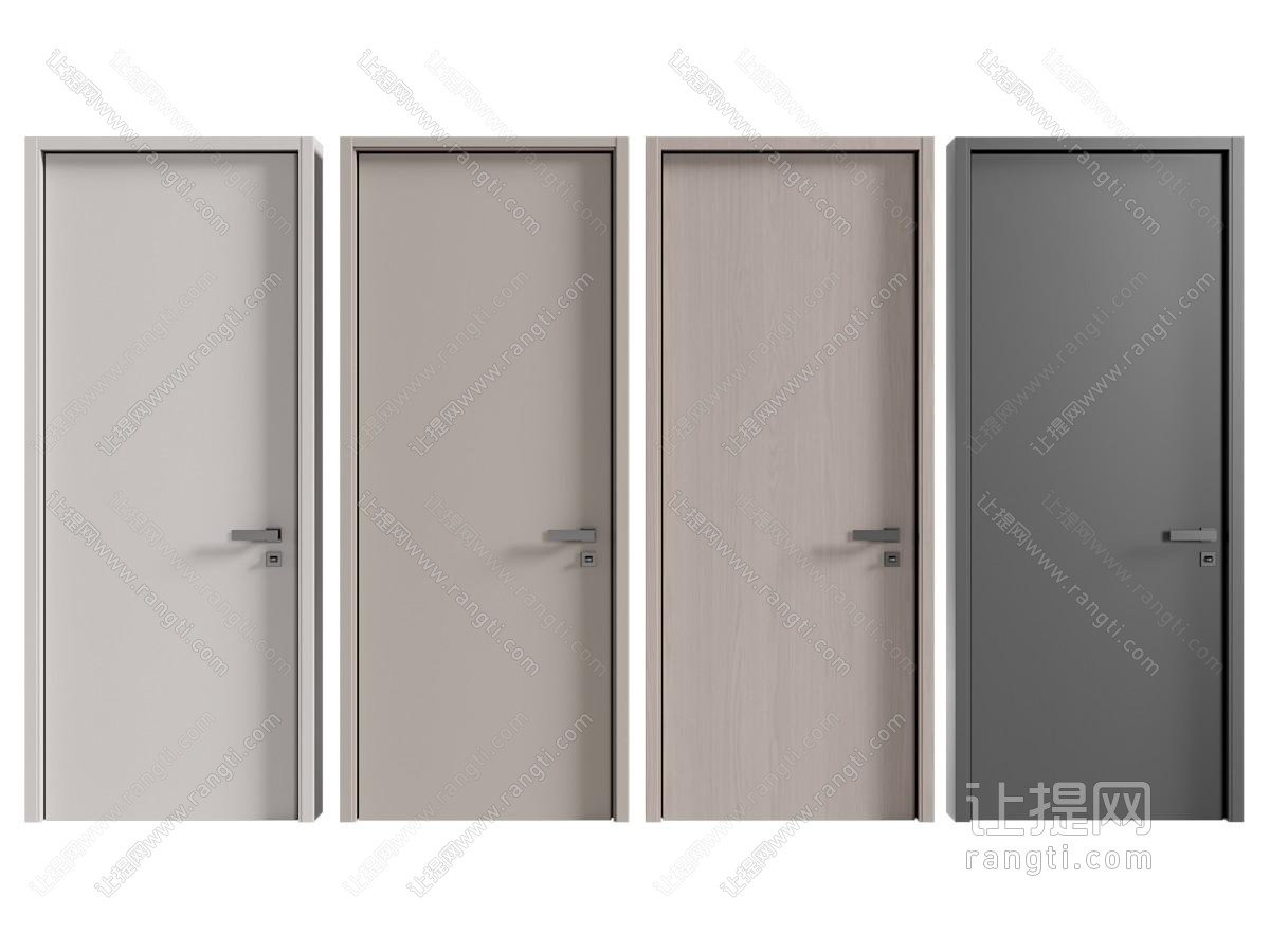 现代极简单开门