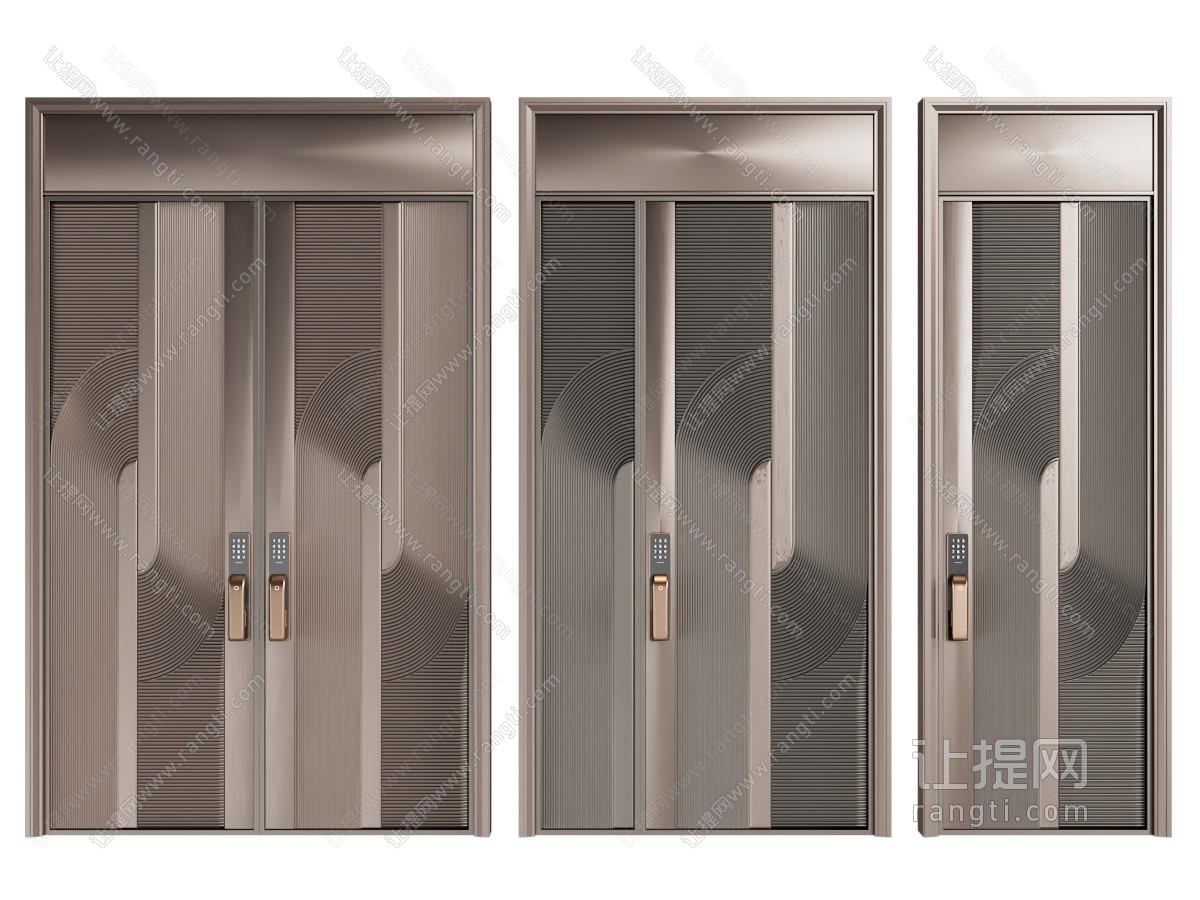 现代新中式门组合