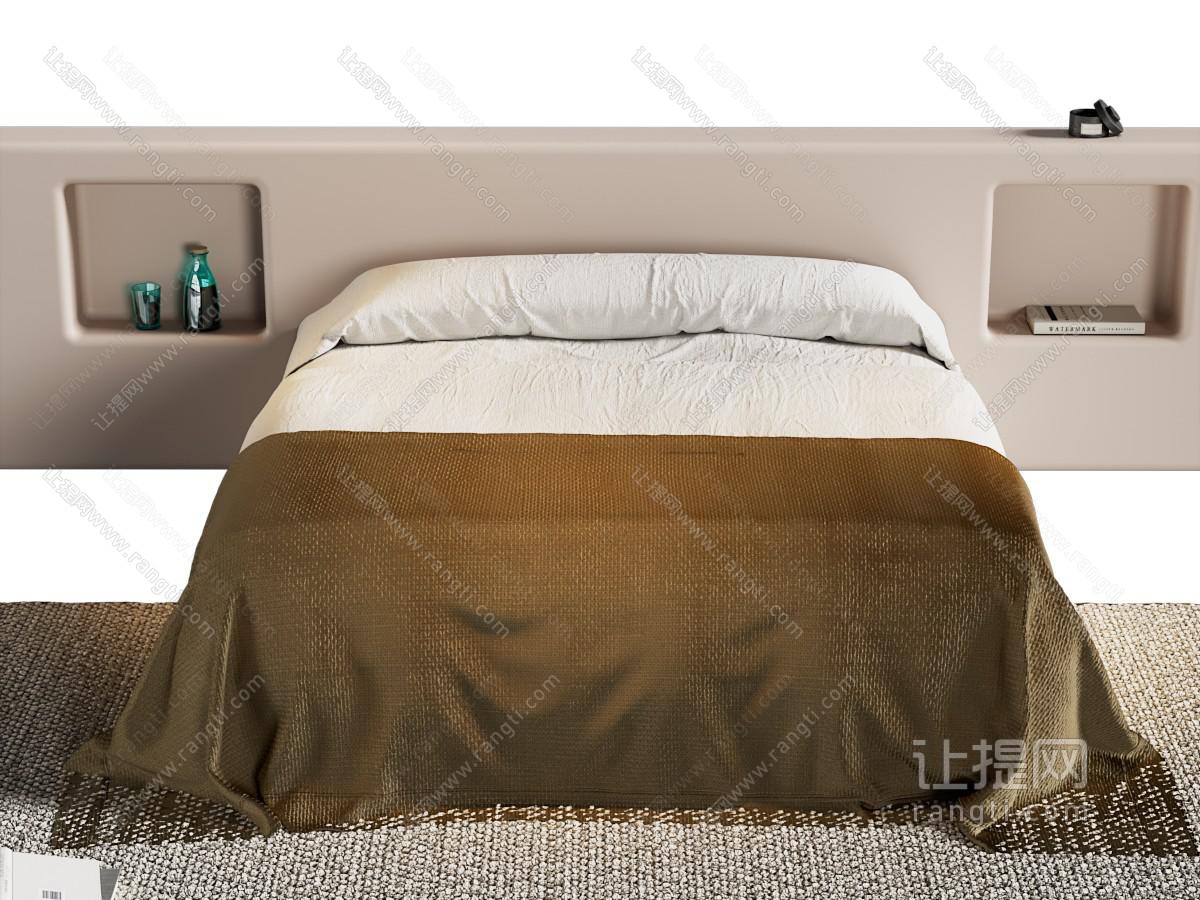 侘寂双人床