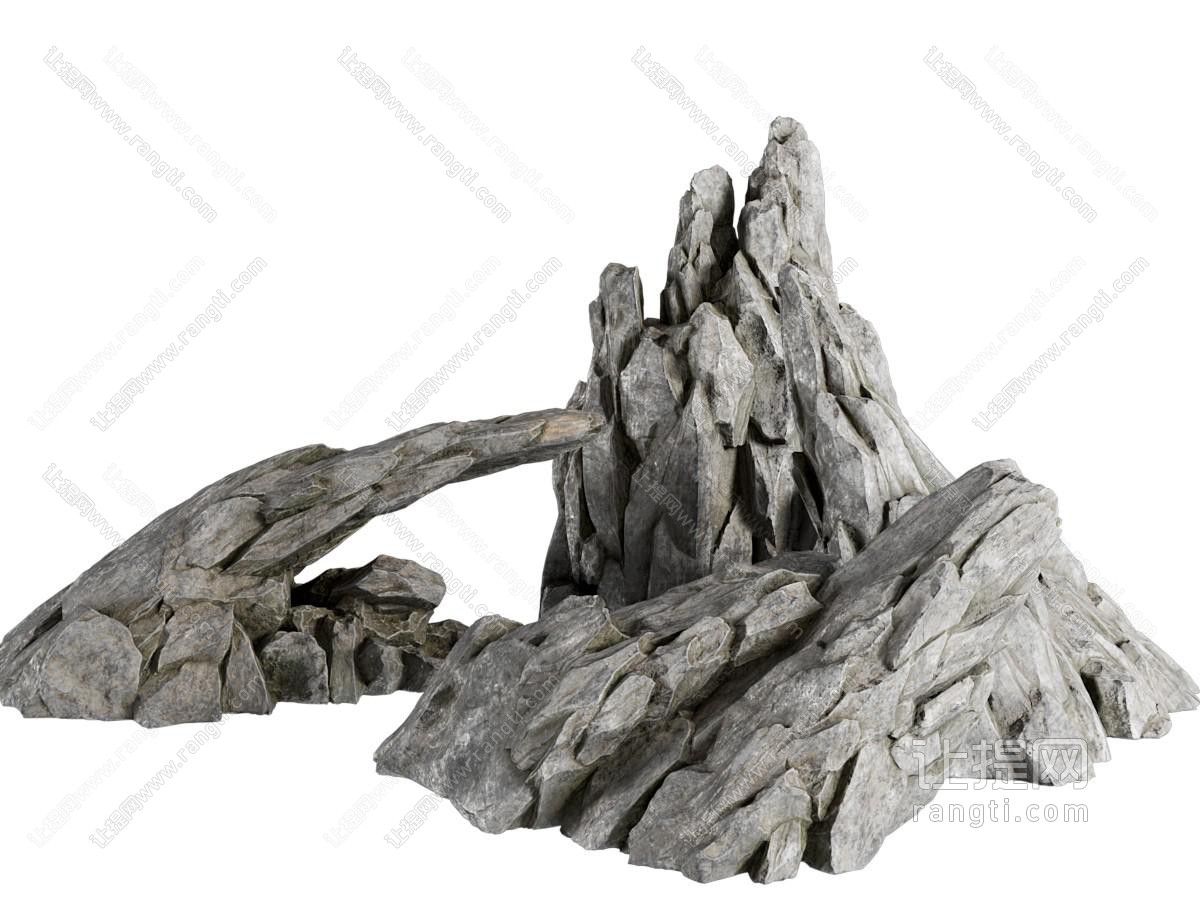 现代石头 假山 岩石