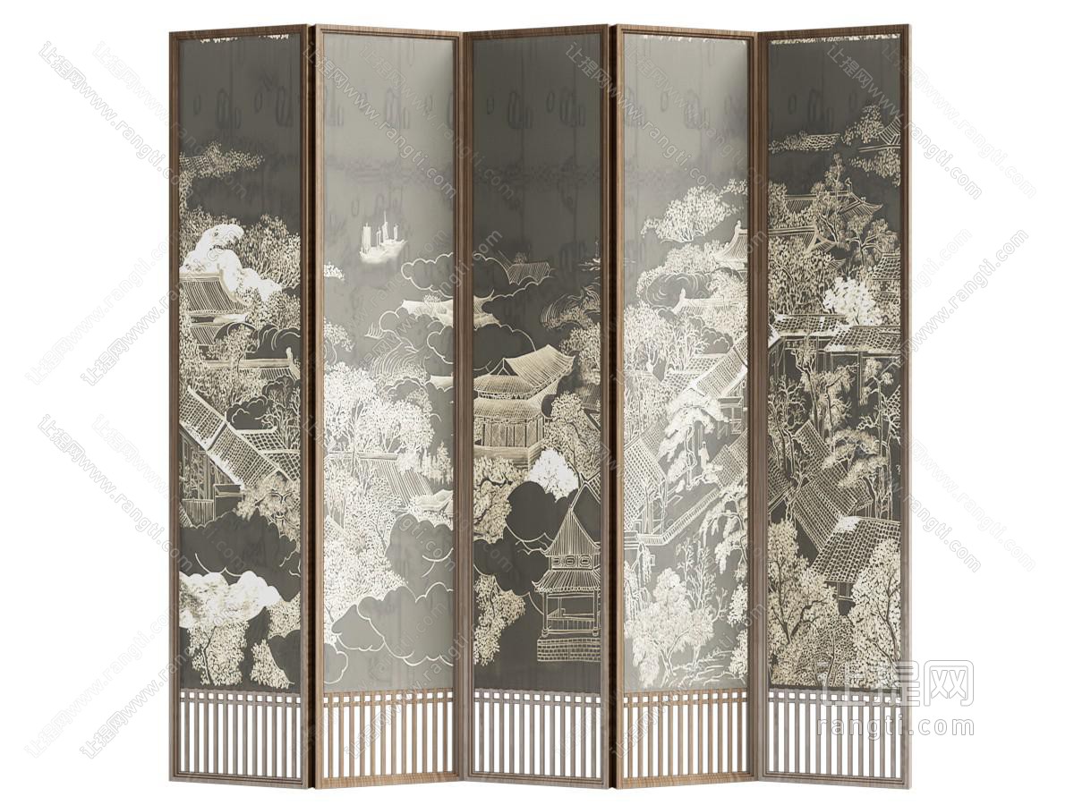 新中式中古隔断