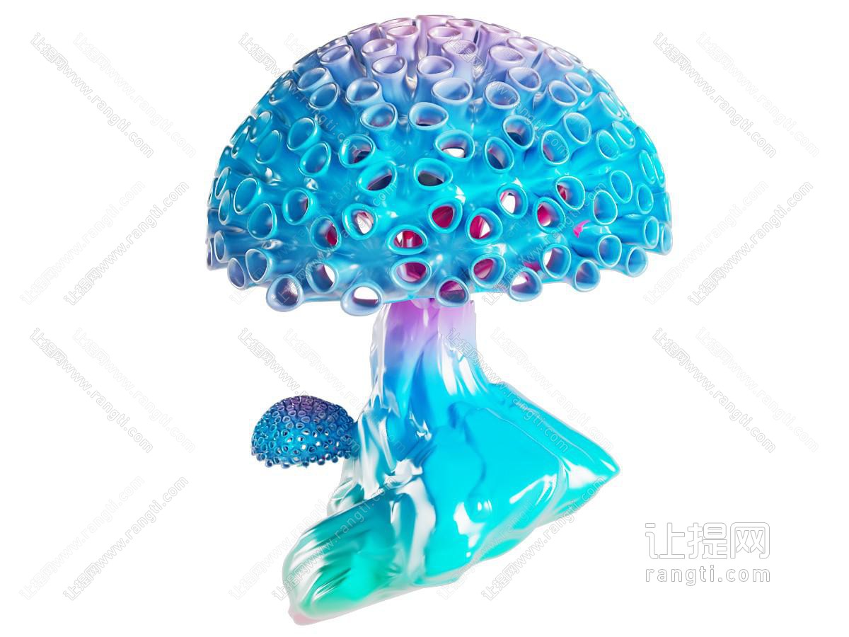 现代卡通水母造型的创意摆件