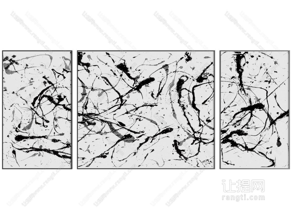 现代黑白装饰画