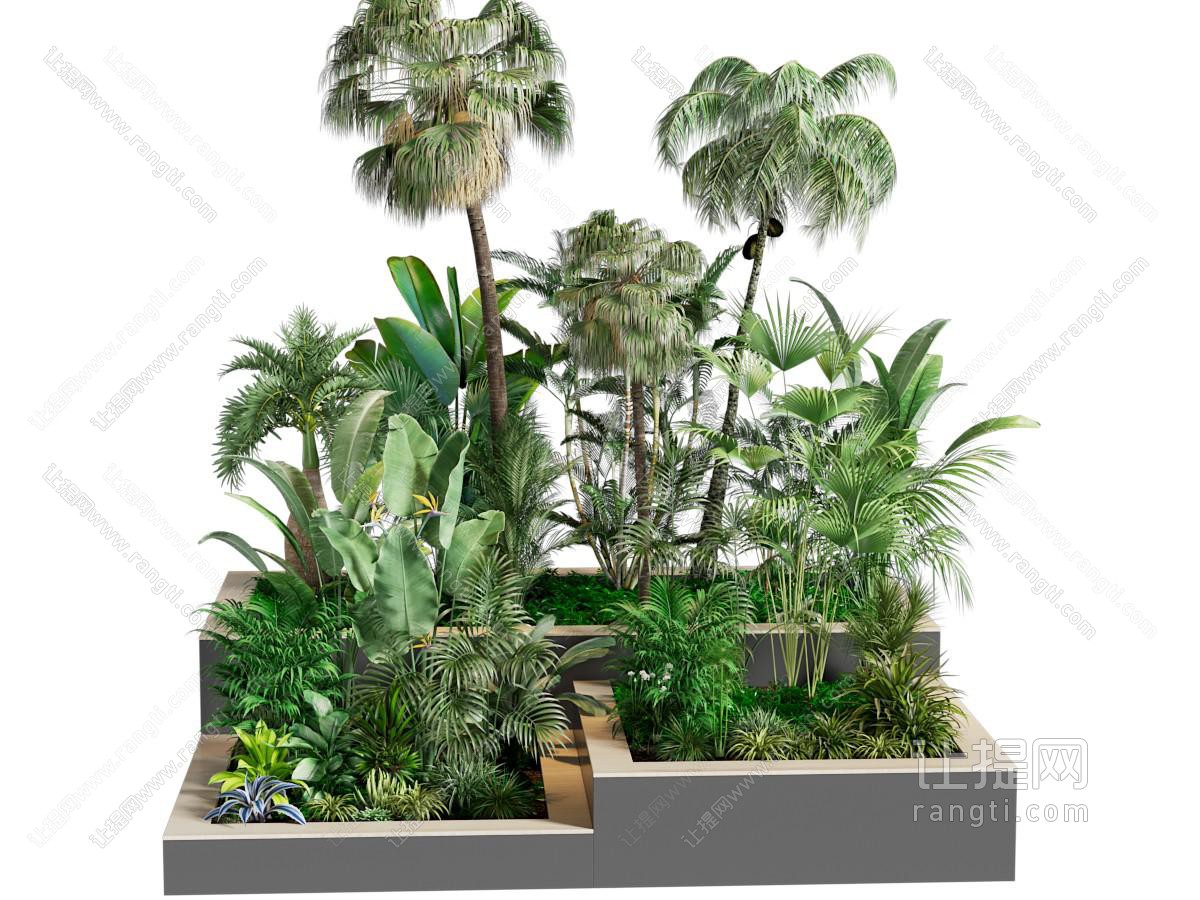 现代花池花草景观园艺小品