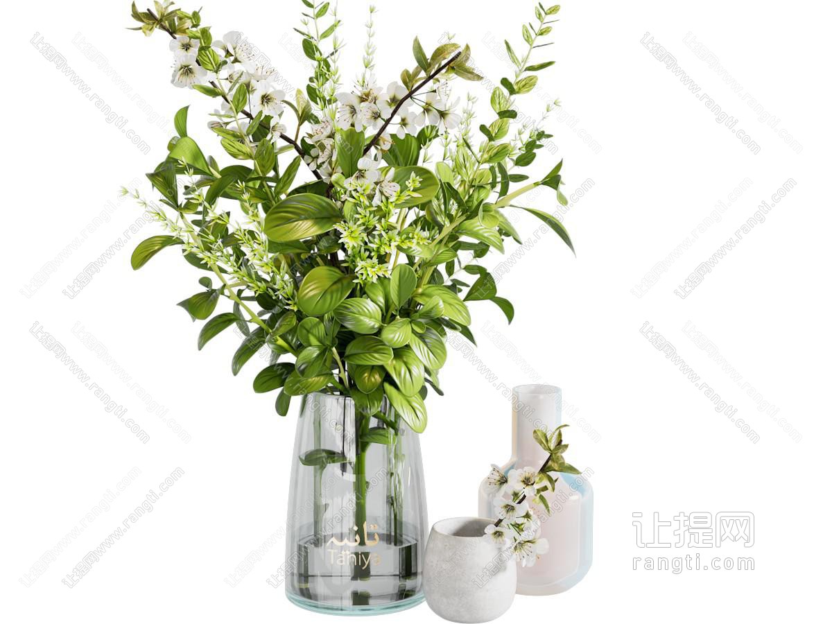 现代花瓶花卉