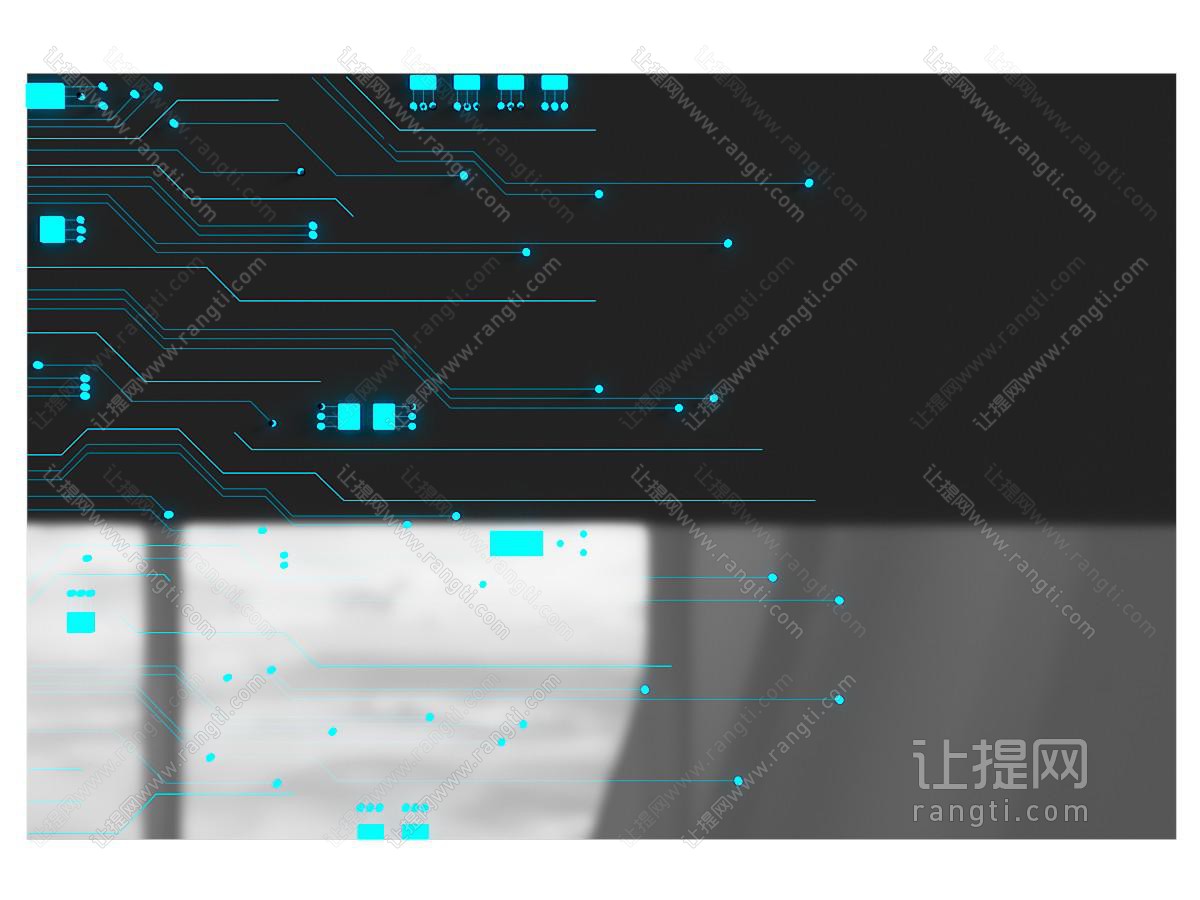 现代墙饰电路元素