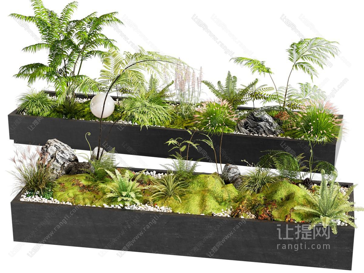 现代花池花草景观园艺小品