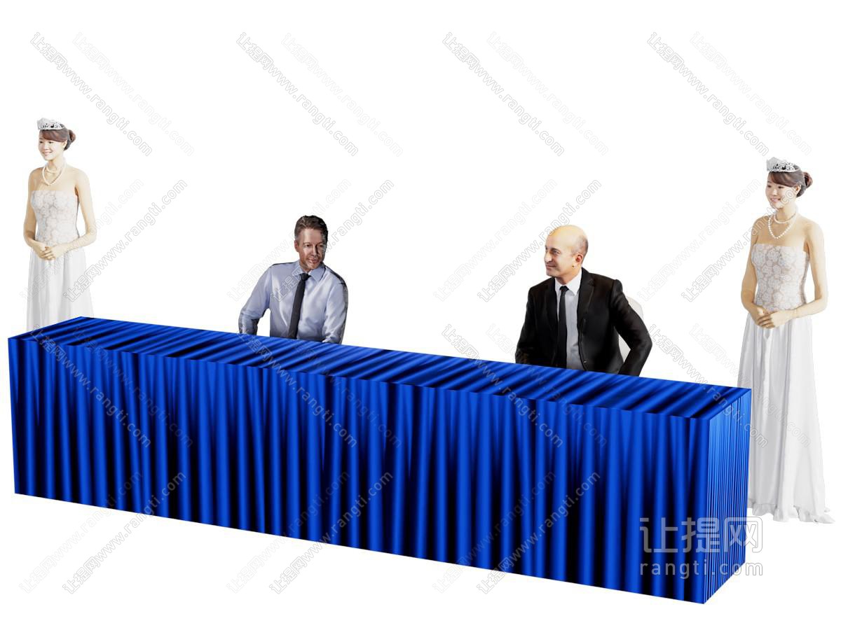 现代会议桌签约仪式礼仪