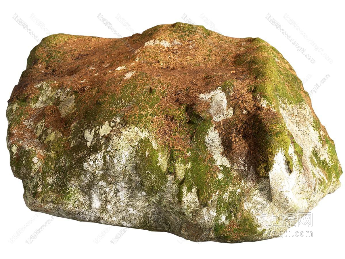 现代青苔石头
