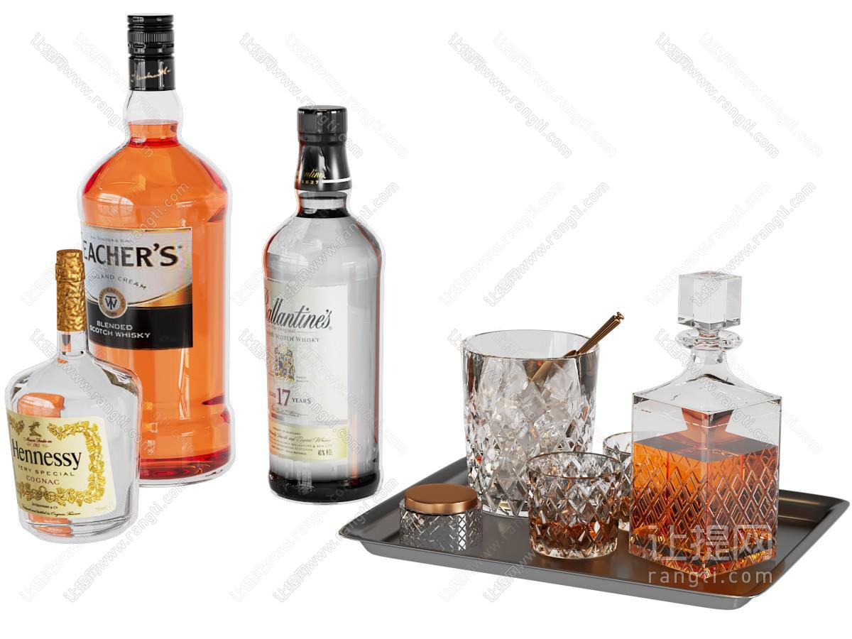 酒杯 酒瓶 酒杯摆件 餐桌摆件