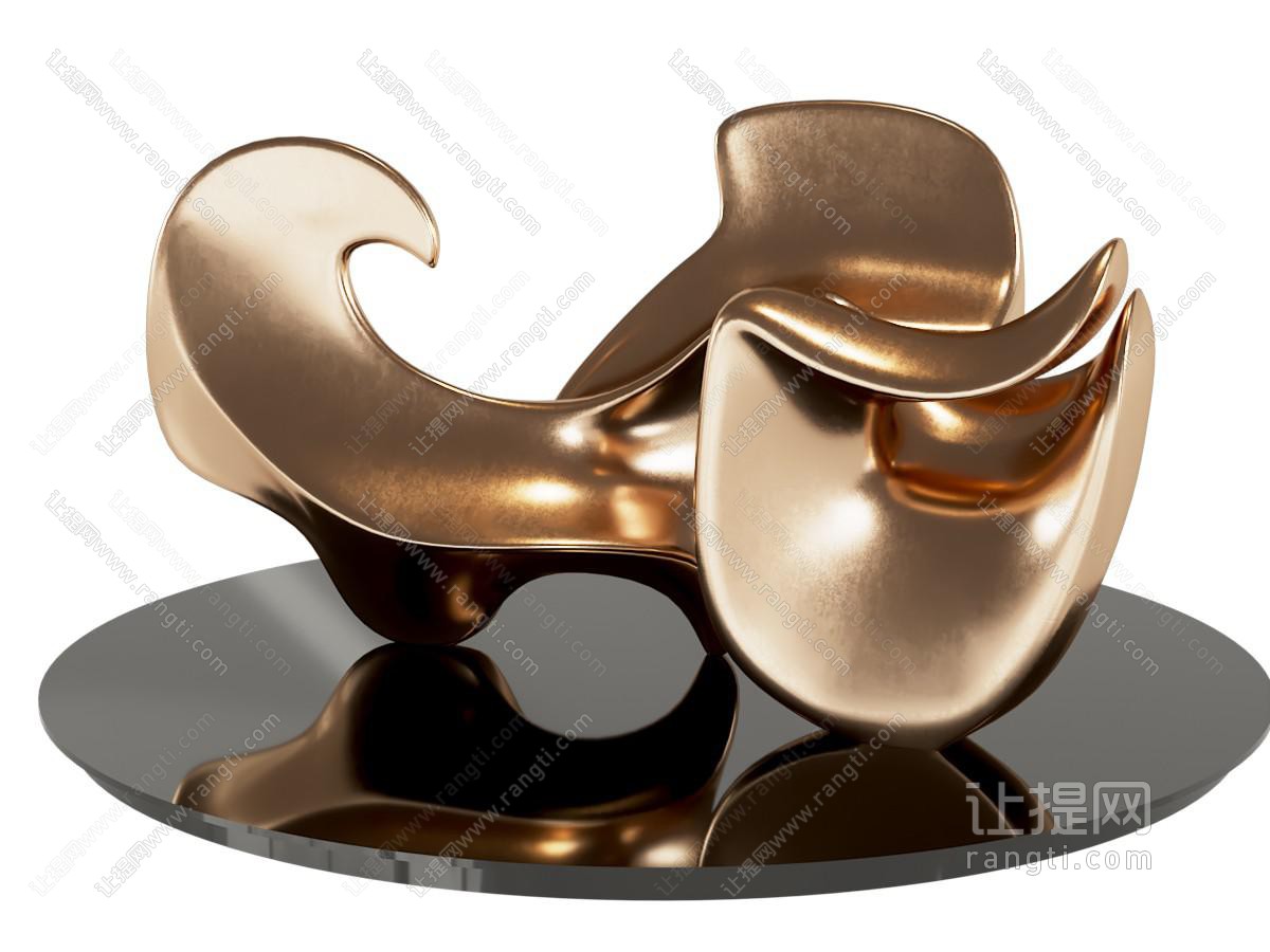 现代极简景观雕塑 金属雕塑 艺术雕塑