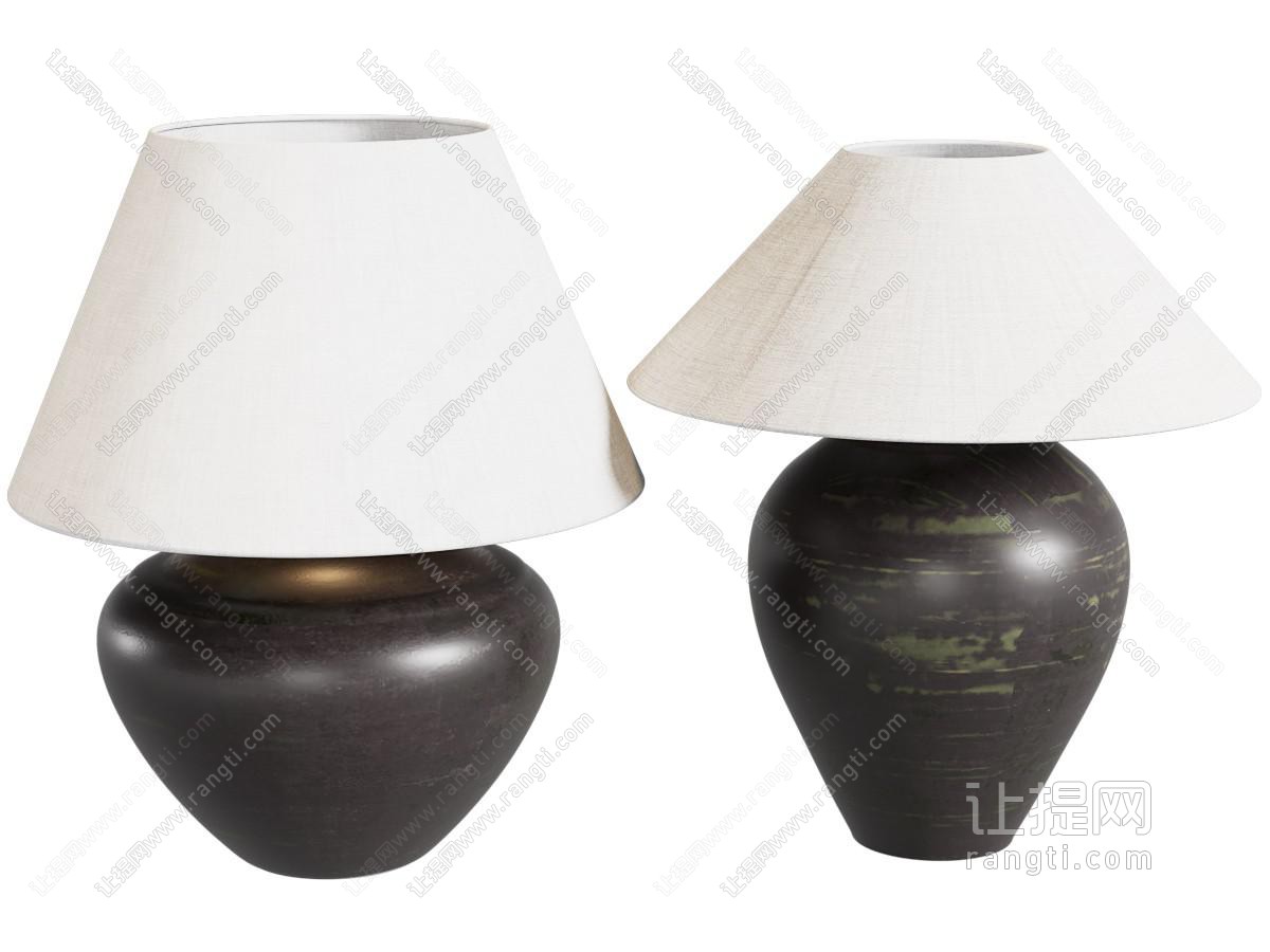 中古侘寂台灯