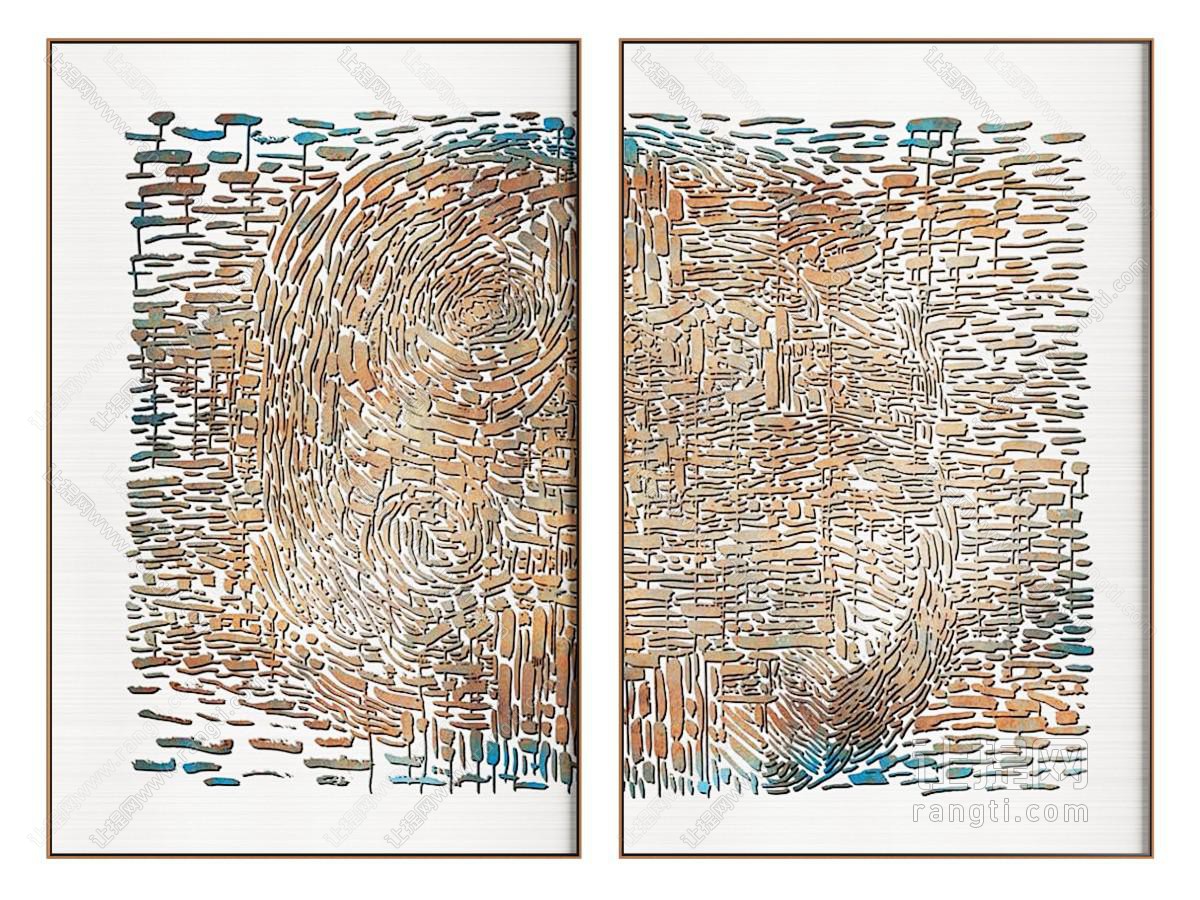 新中式挂画 抽象画 肌理画 高端艺术挂画 茶室挂画 客