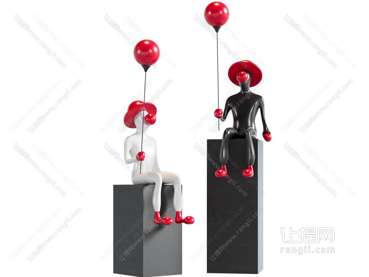 现代雕塑摆件 现代人物雕塑摆件 公仔 玩偶 雕像