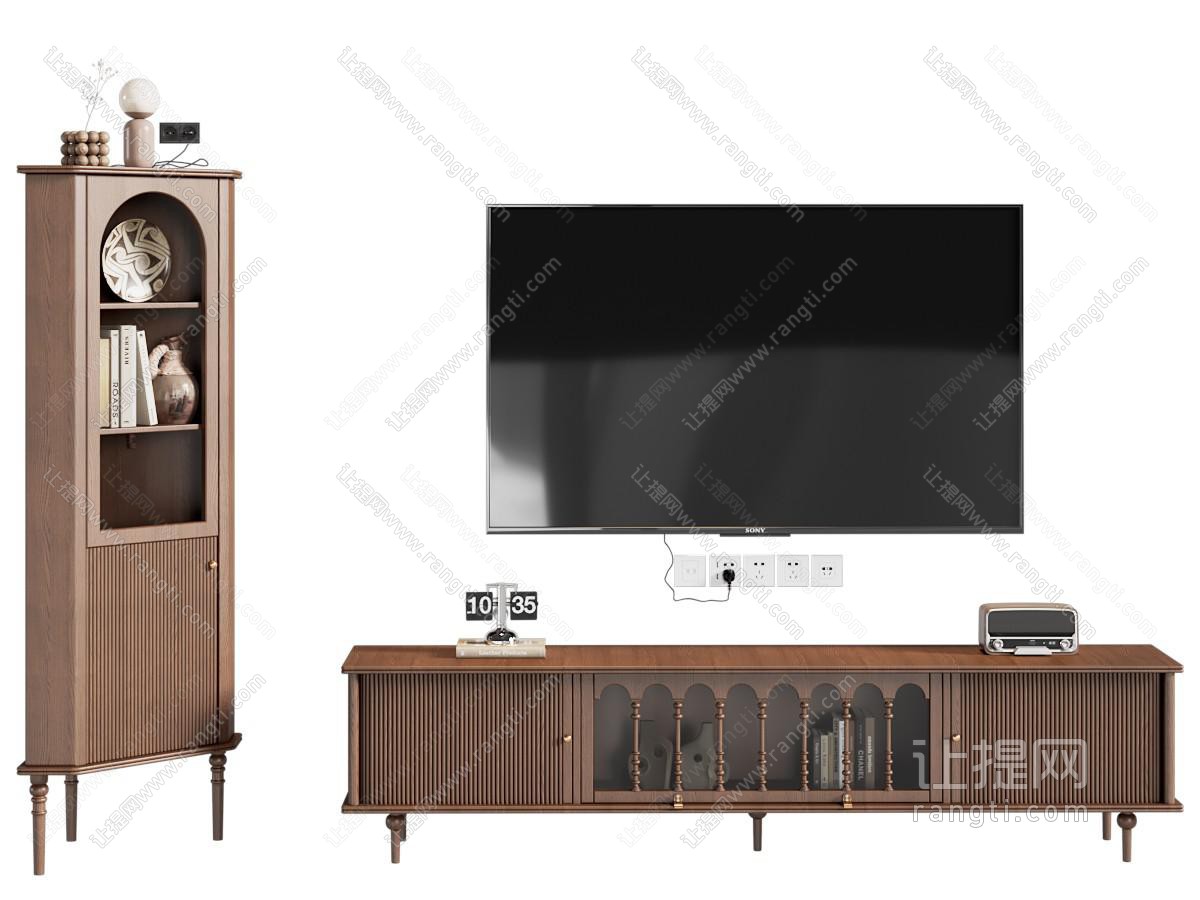 法式中古电视柜
