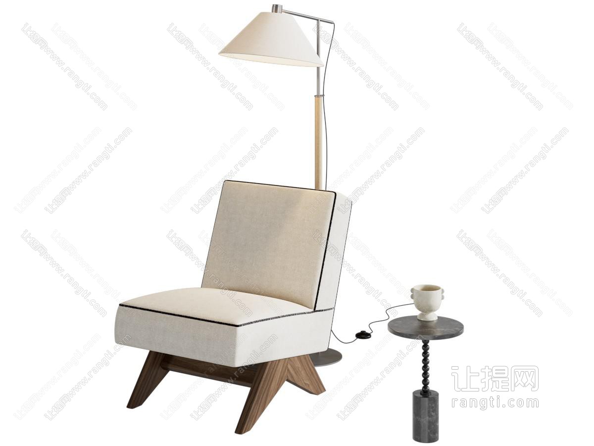 中古侘寂单人沙发