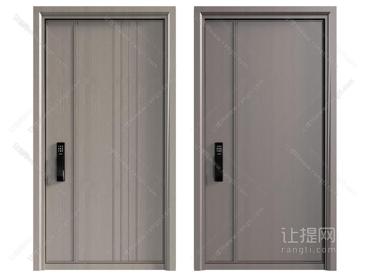 现代防盗门 入户门 密码锁 子母门